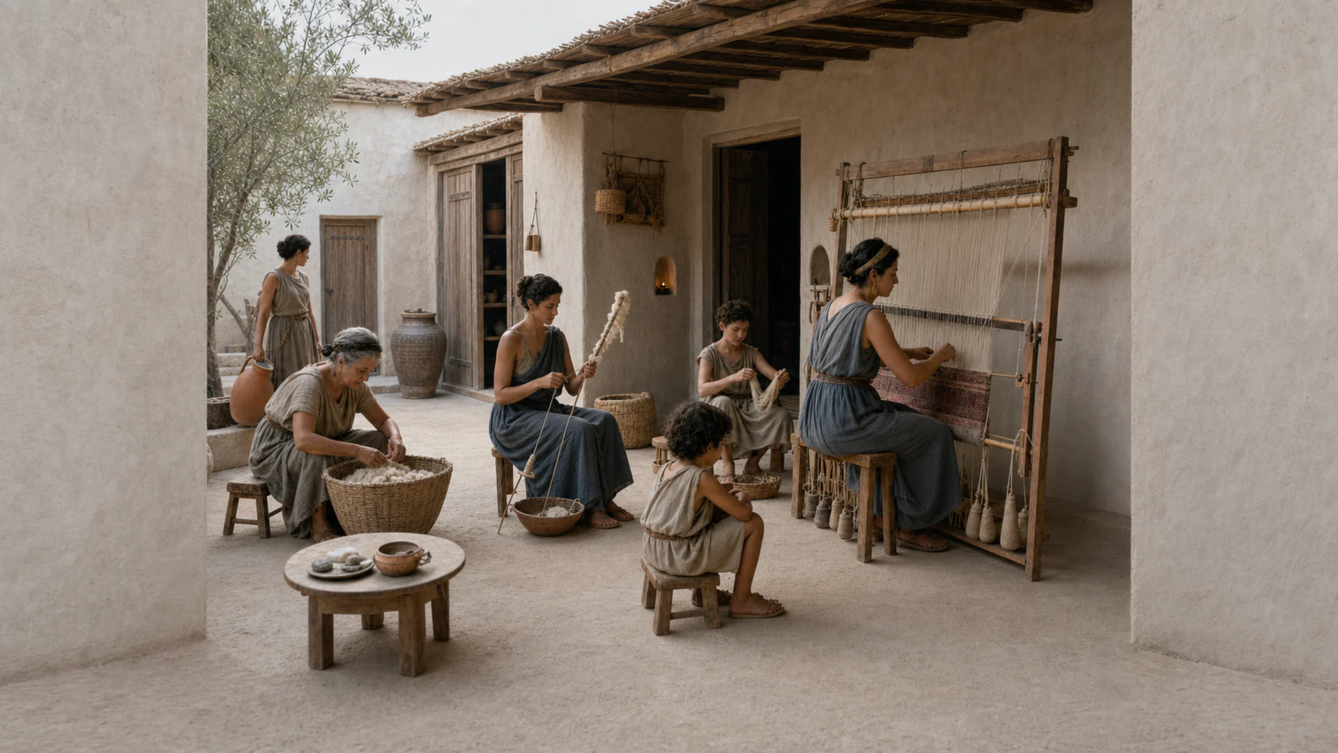 Interpretive reconstruction: Household textile production