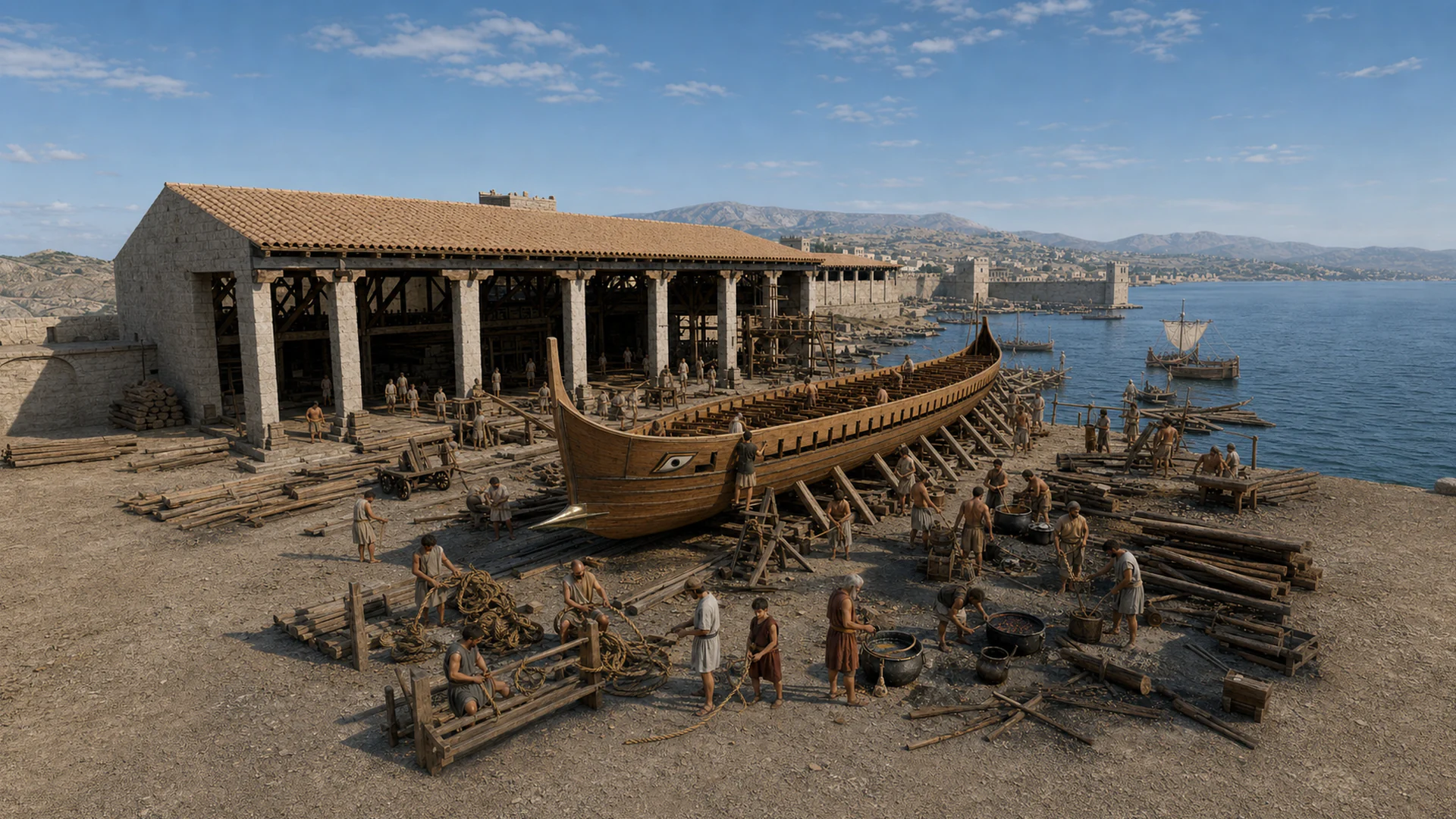 Interpretive reconstruction: Piraeus shipyard