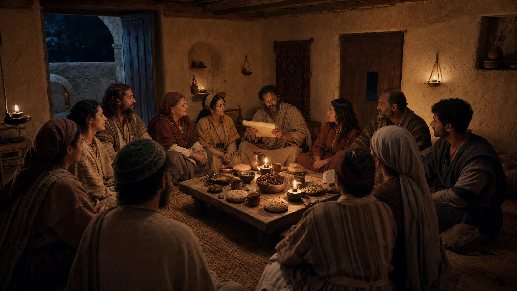 Interpretive reconstruction: Early house gathering