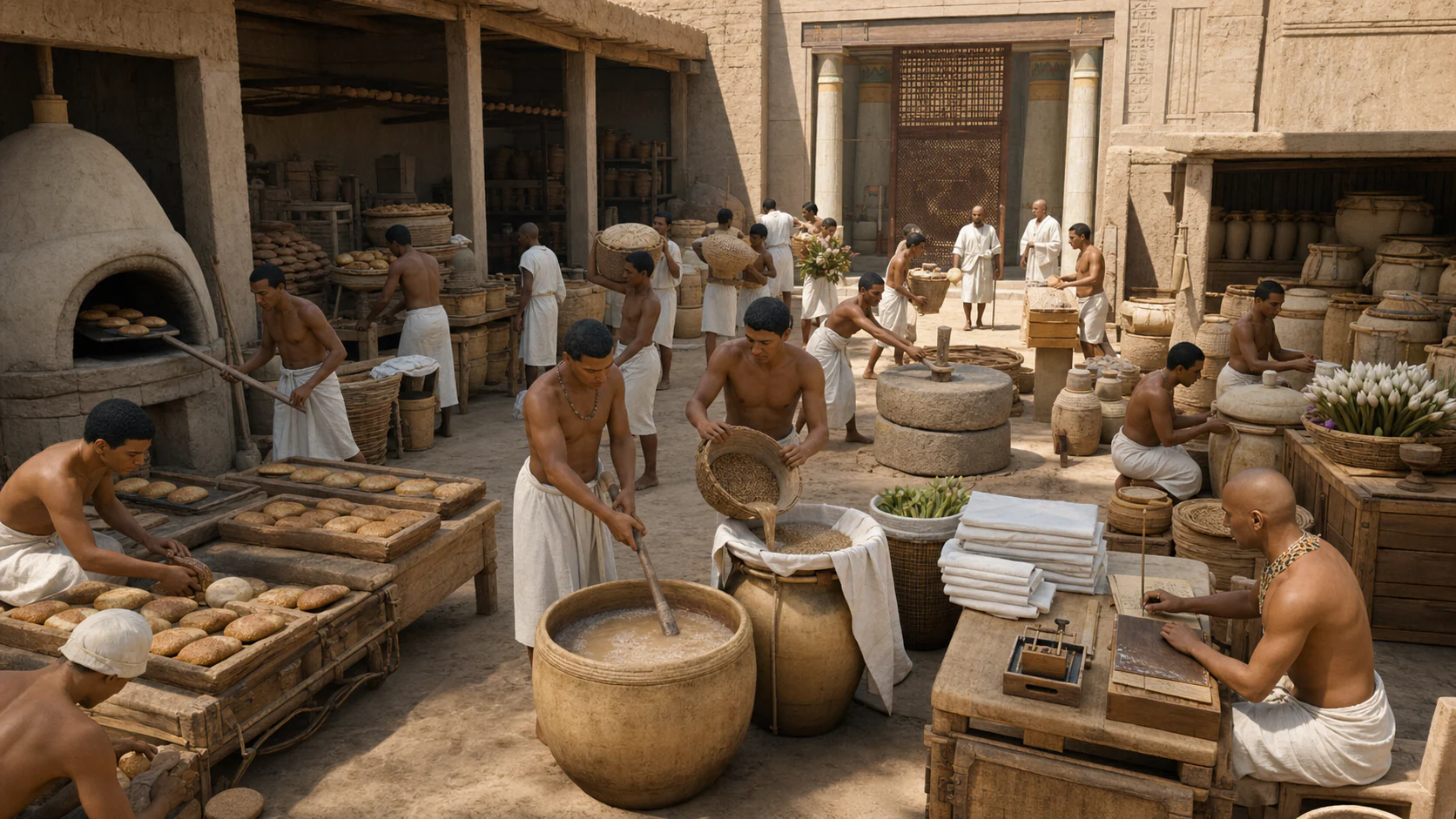 Interpretive reconstruction: Preparing temple offerings