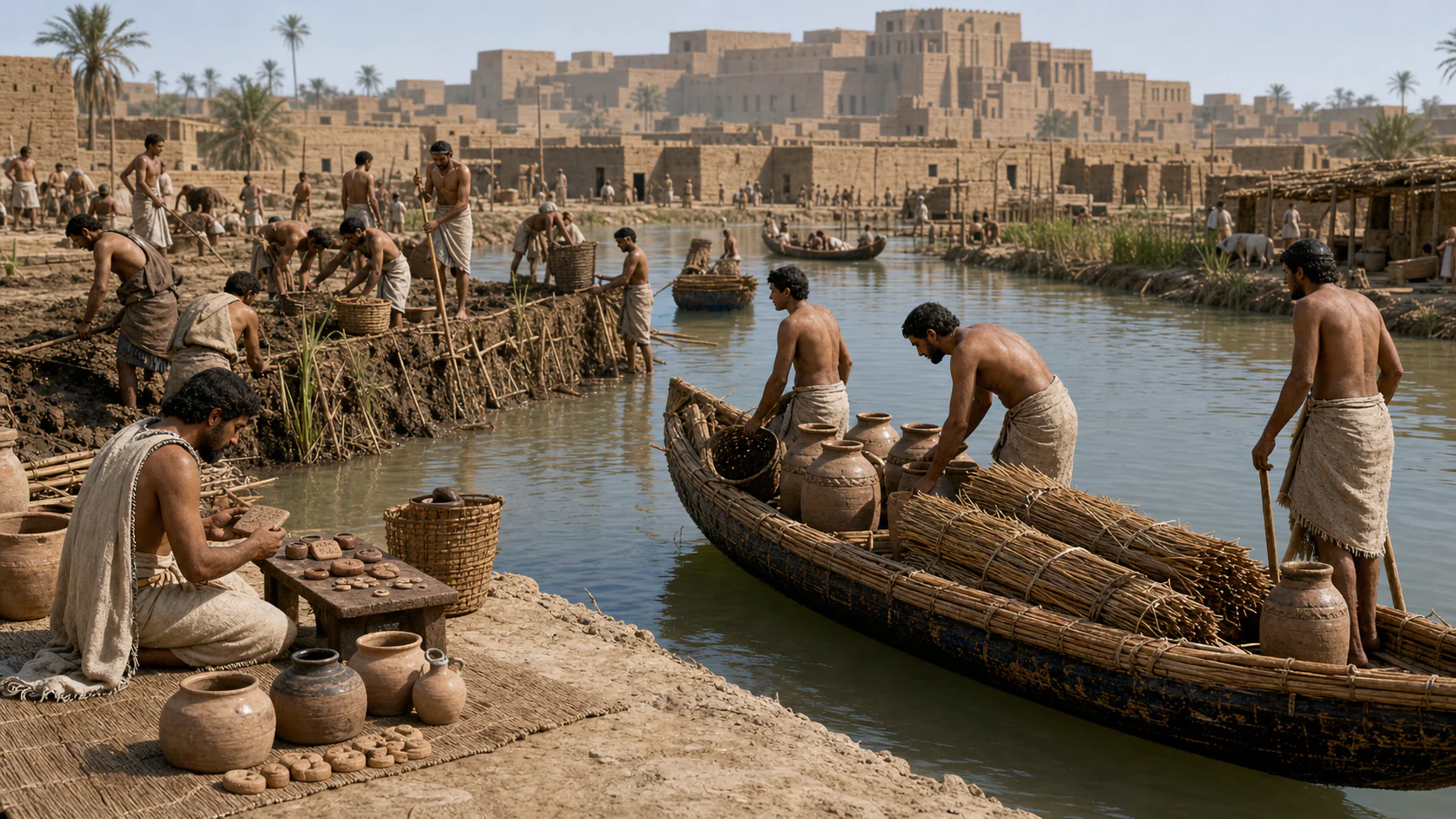 Interpretive reconstruction: Uruk canal work