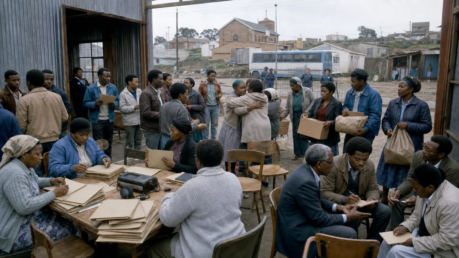 AI-generated evidence-guided visualization related to Anti-apartheid resistance and Nelson Mandela, 1948-1994 CE.
