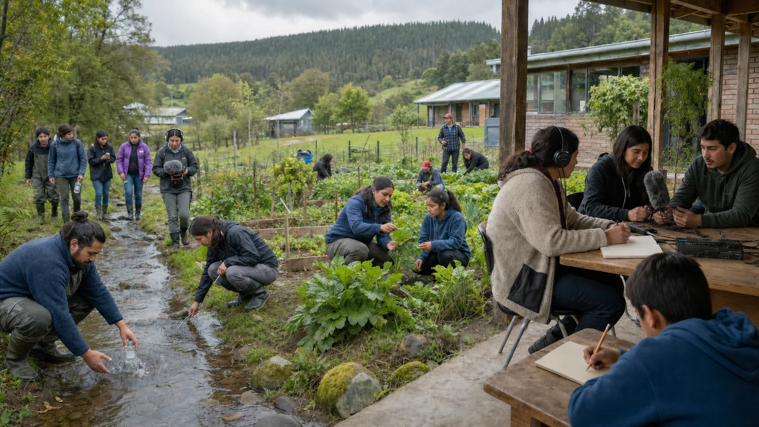 AI-generated evidence-guided visualization related to Mapuche nation and Mapuzugun renewal, 2000 CE-present within a long national history.