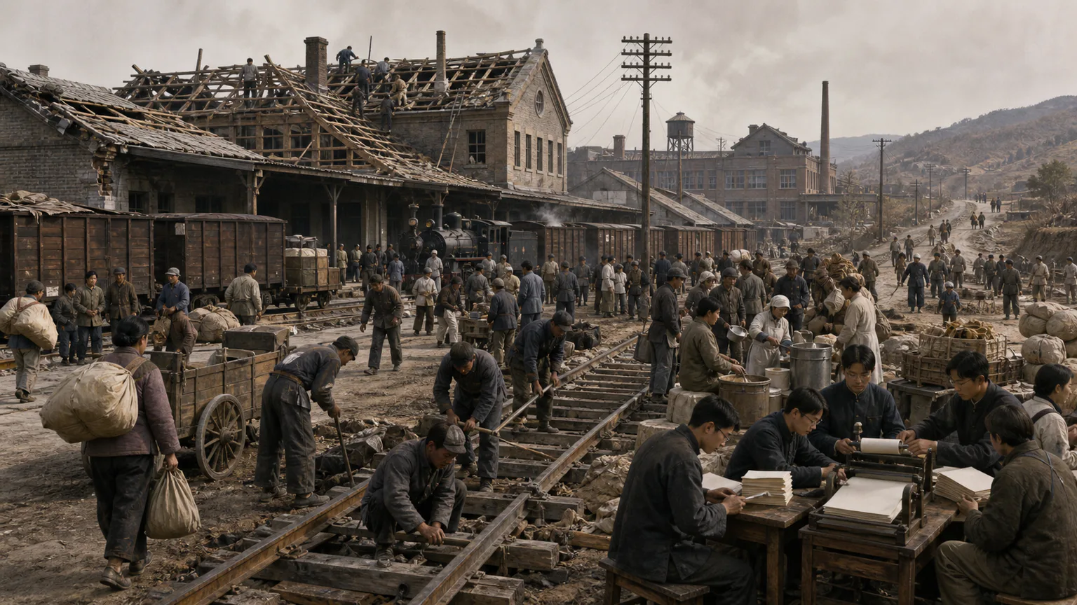 AI-generated evidence-guided visualization related to Chinese revolutions, civil war and modern state formation, 1911-1949 CE.