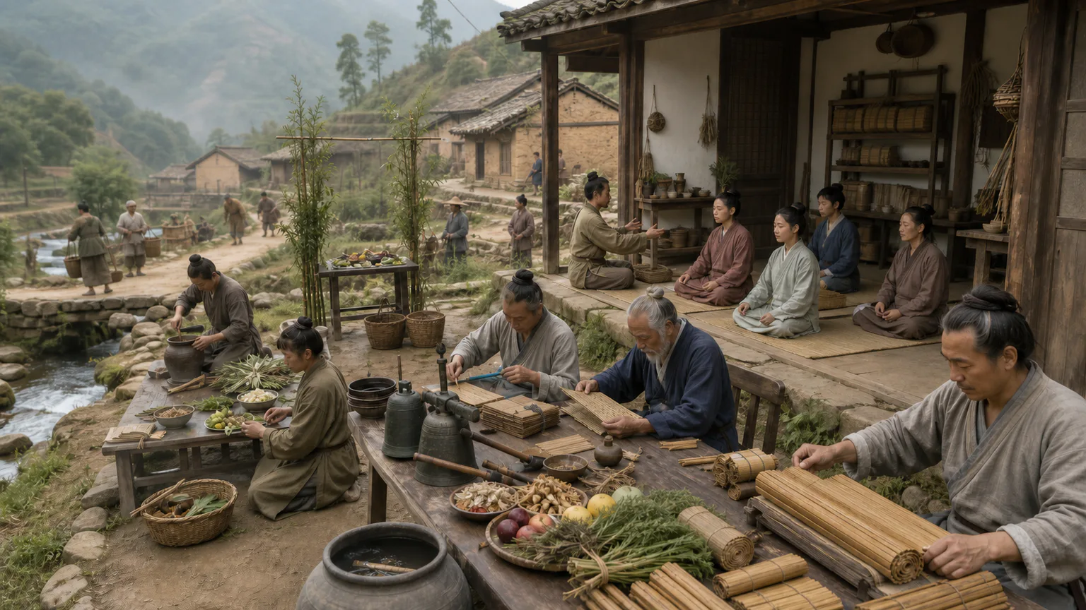 AI-generated evidence-guided visualization related to Daoist texts, communities and ritual practices, c. 300 BCE-600 CE.