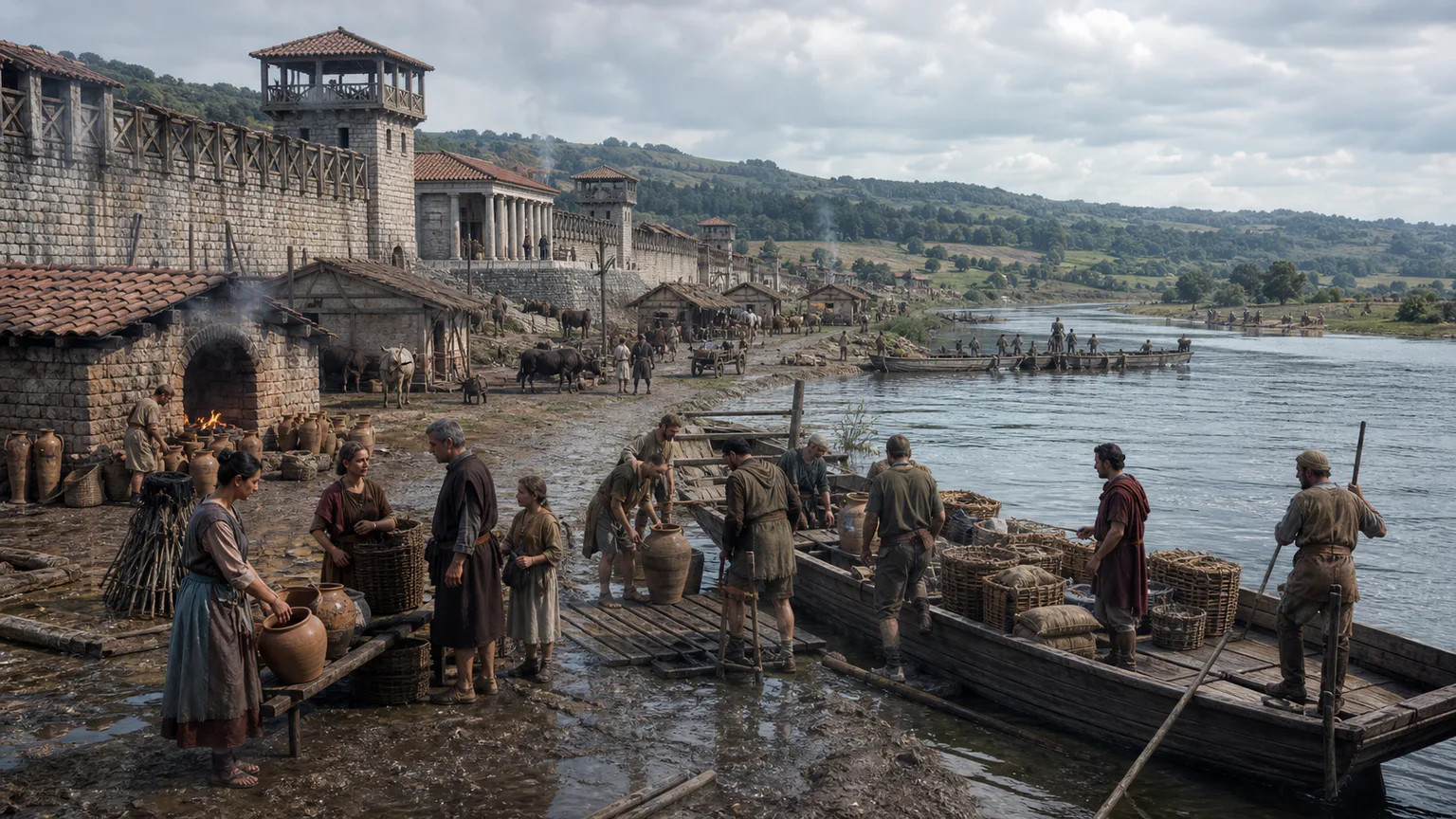 AI-generated evidence-guided visualization related to Provincial Europe under the Roman Empire, 27 BCE-250 CE.