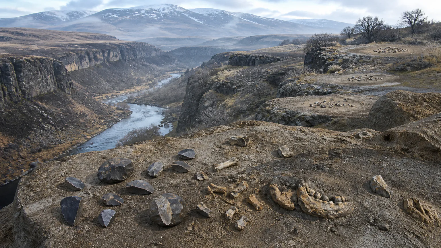 AI-generated evidence-guided visualization related to Early Homo dispersed beyond Africa, c. 1.9 million-700,000 years ago.