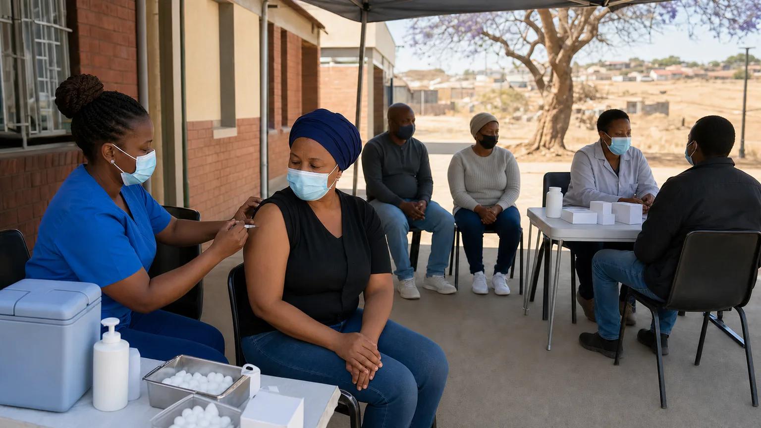 AI-generated evidence-guided visualization related to HIV/AIDS and COVID-19 reshaped global public health, 1981-2026 CE for the recognized HIV/AIDS epidemic; 2019-2026 CE for COVID-19.