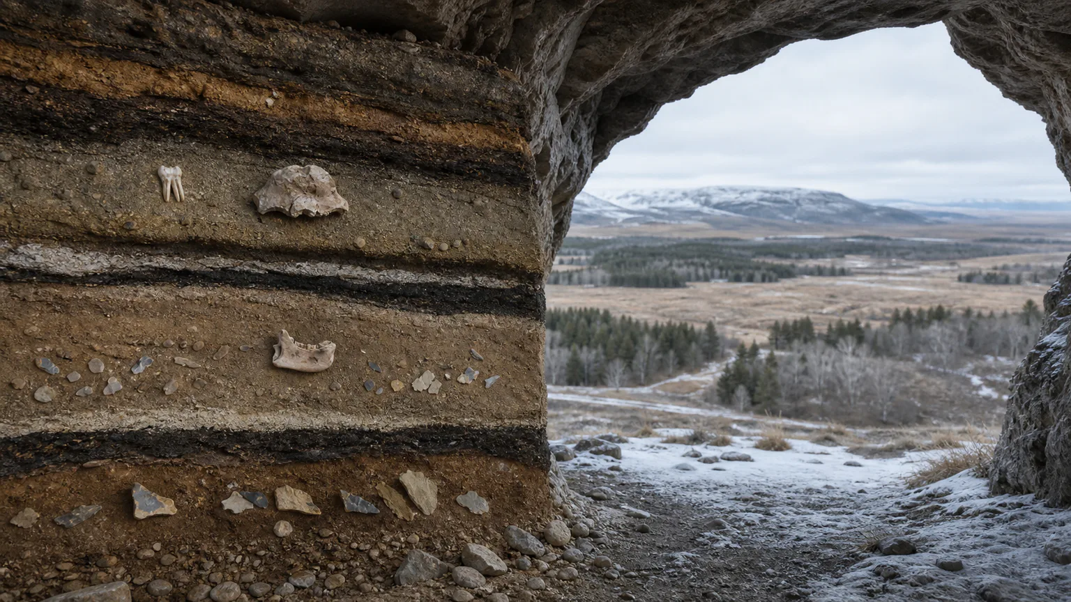 AI-generated evidence-guided visualization related to Multiple human lineages coexisted, c. 700,000-300,000 years ago.