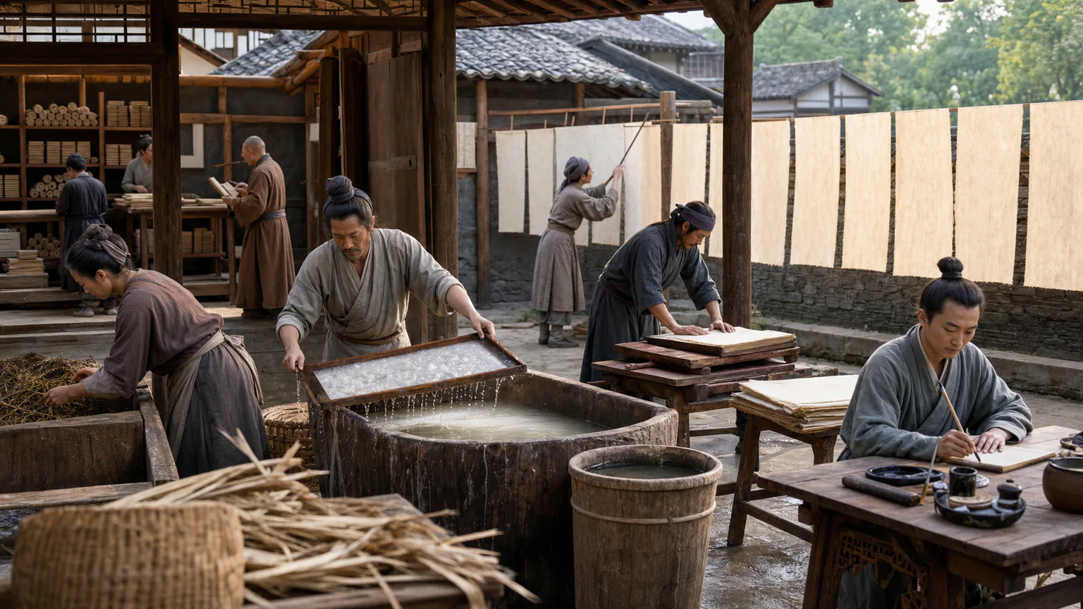 AI-generated evidence-guided visualization related to Paper transformed the movement of knowledge, 500-1000 CE.