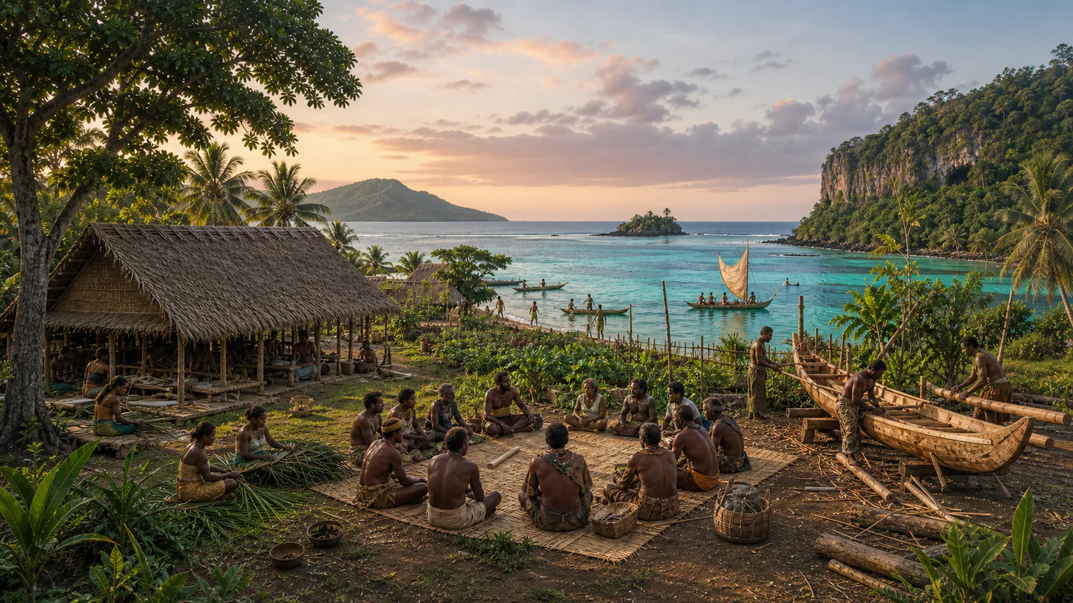 AI-generated evidence-guided visualization related to Chief Roi Mata's living domain, c. seventeenth century-present memory and customary protection.