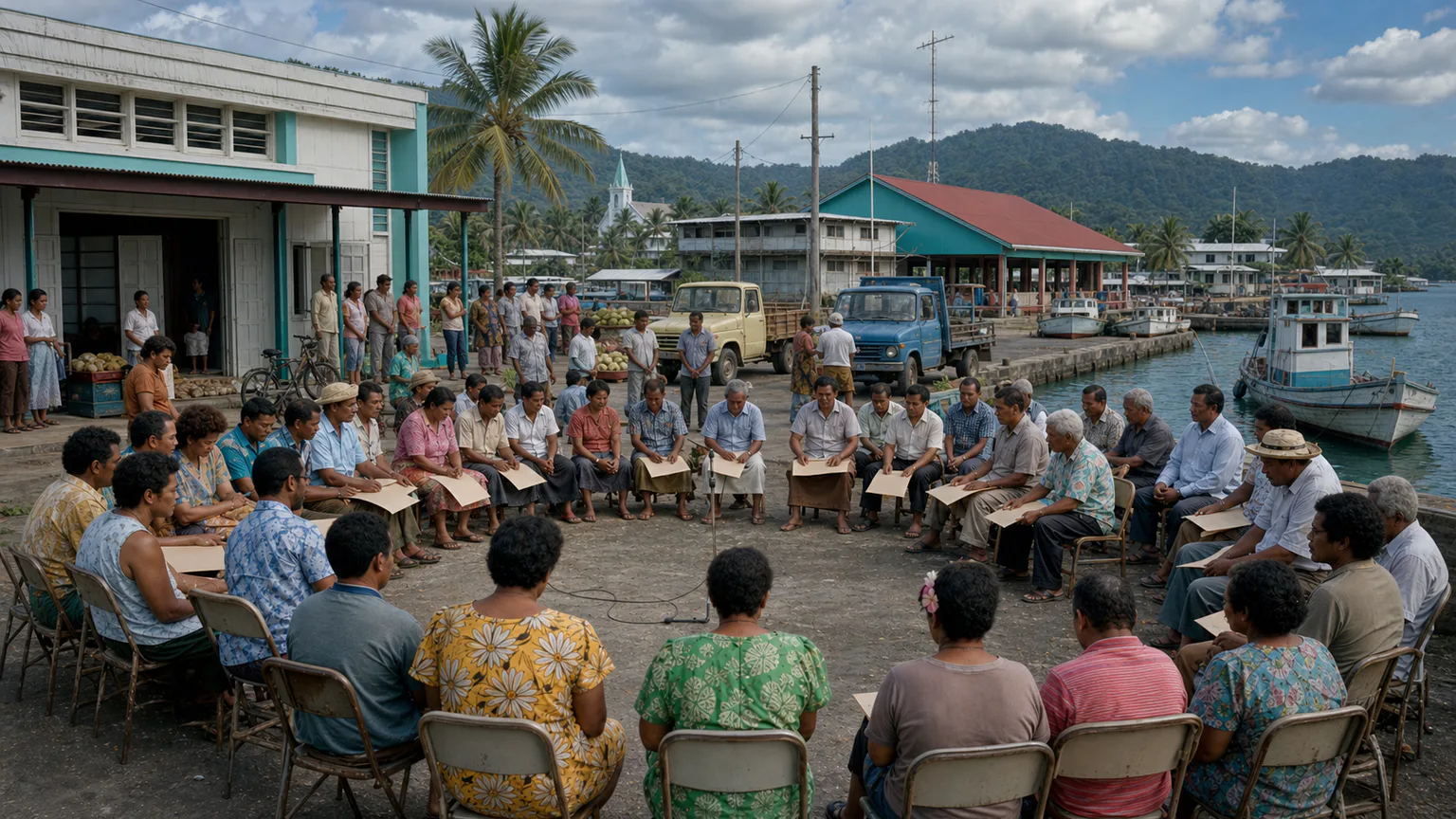 AI-generated evidence-guided visualization related to Pacific decolonization and new political statuses, 1962-1994 CE for the main independence and free-association sequence.