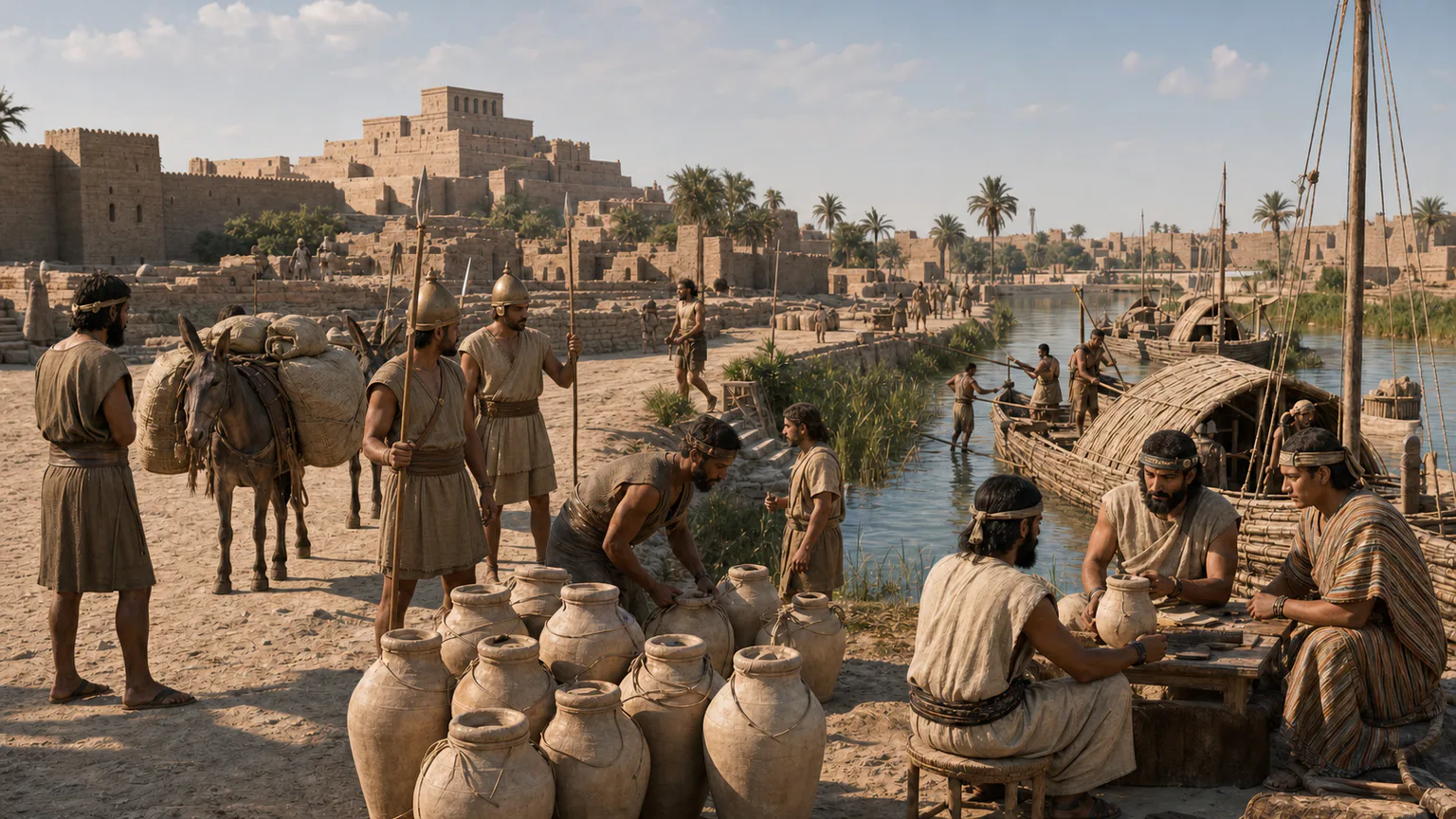 AI-generated evidence-guided visualization related to Akkadian imperial experiment, c. 2334-2154 BCE, conventional middle chronology.