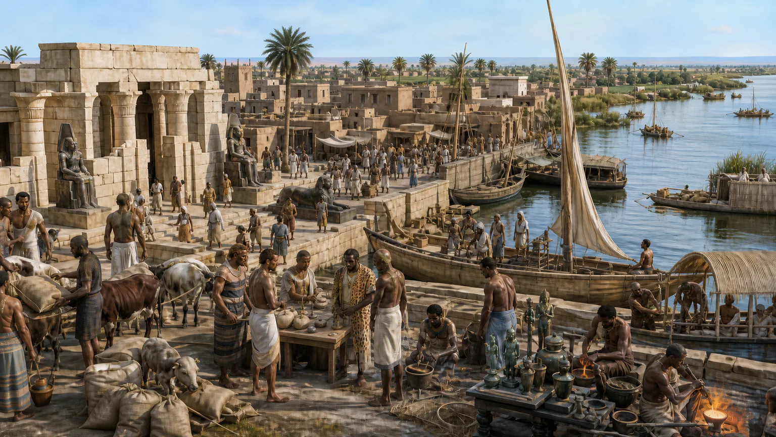 AI-generated evidence-guided visualization related to Egypt's Third Intermediate and Late Period polities, c. 1069-332 BCE.