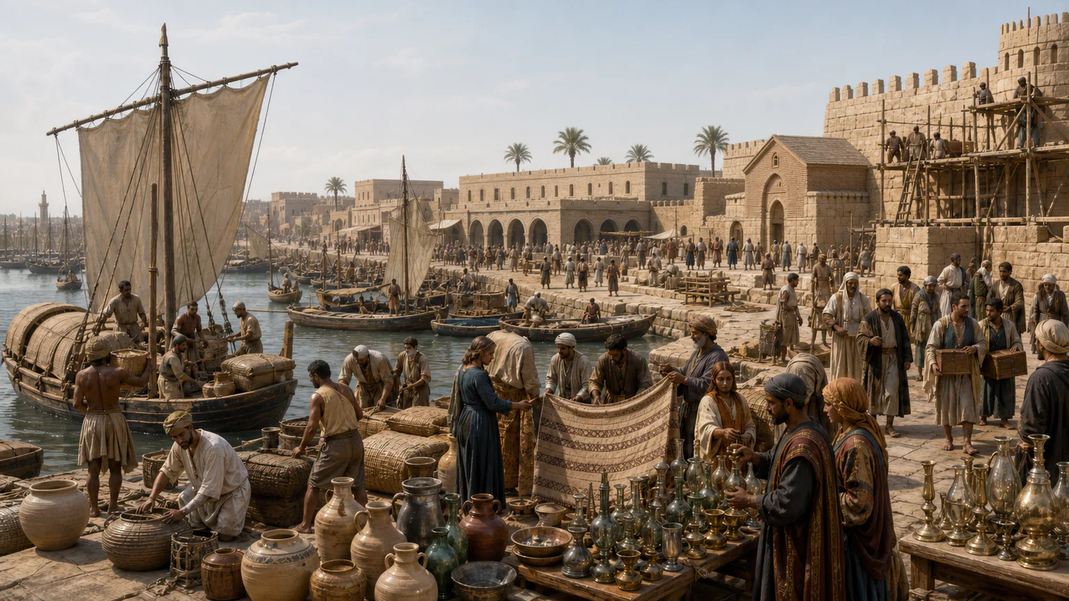 AI-generated evidence-guided visualization related to Fatimid movement from Ifriqiya to Cairo, 909-1171 CE.