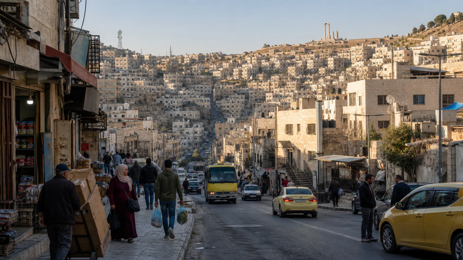 AI-generated evidence-guided visualization related to Amman, 21st century.