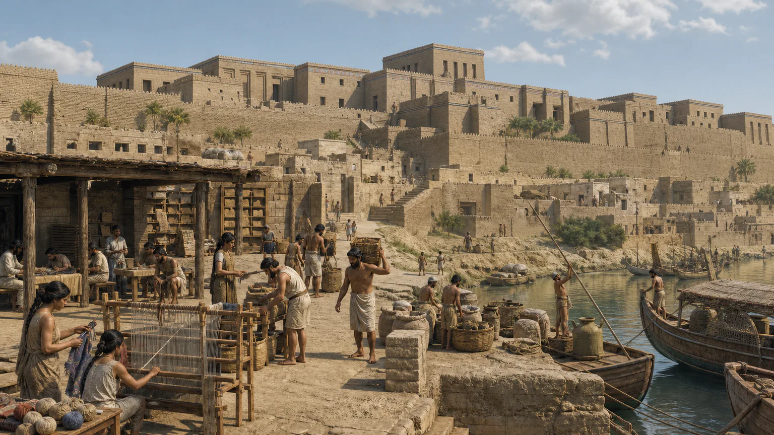 AI-generated evidence-guided visualization related to Ashur, c. 2nd millennium-614 BCE.