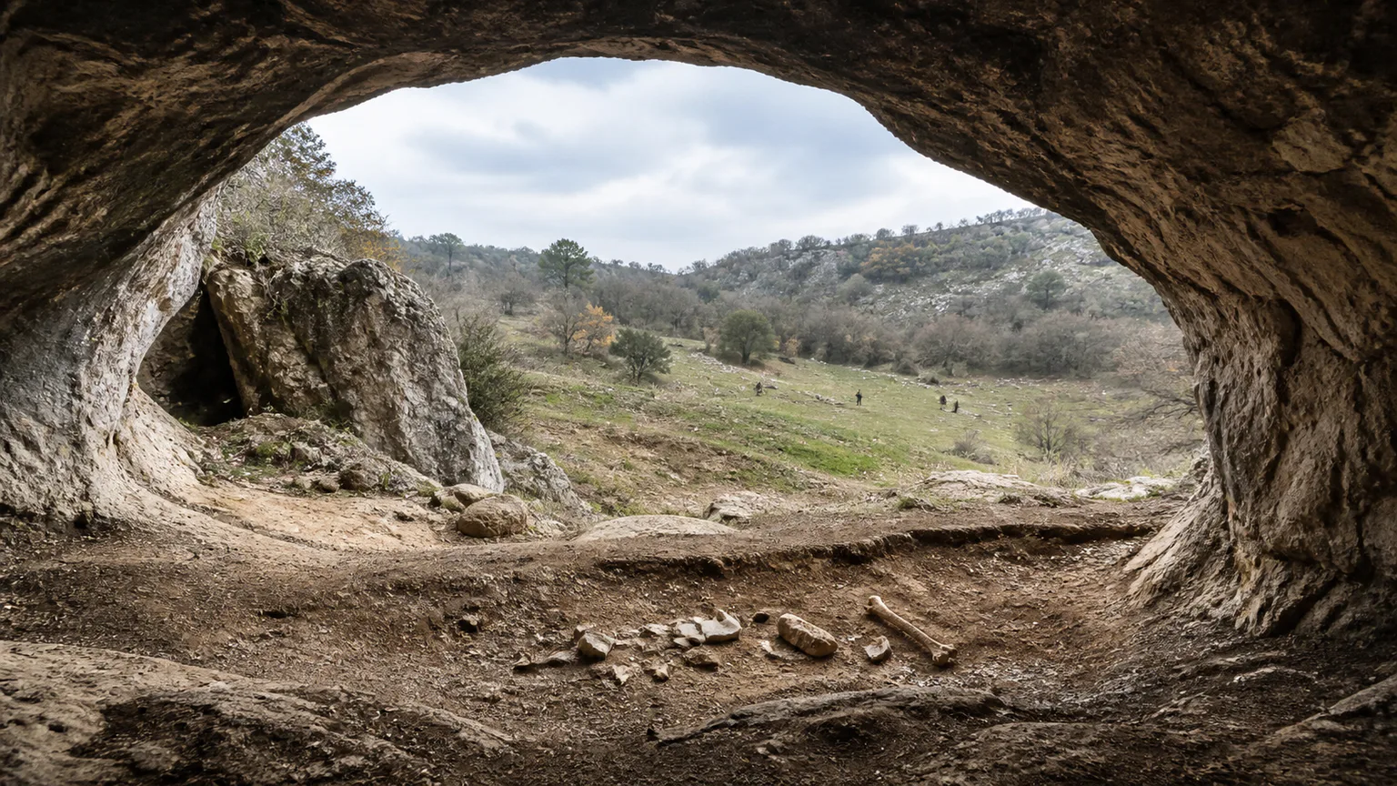 AI-generated evidence-guided visualization related to Atapuerca, c. 1.2 million-300,000 years ago.