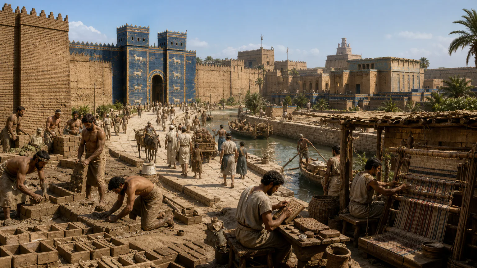 AI-generated evidence-guided visualization related to Babylon, c. 19th-6th centuries BCE.