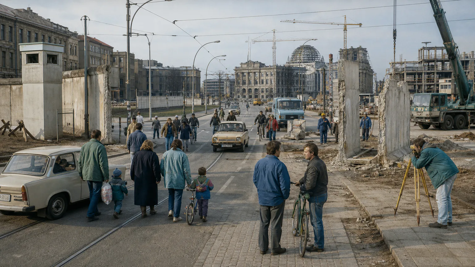 AI-generated evidence-guided visualization related to Berlin, 1989-2000 CE.