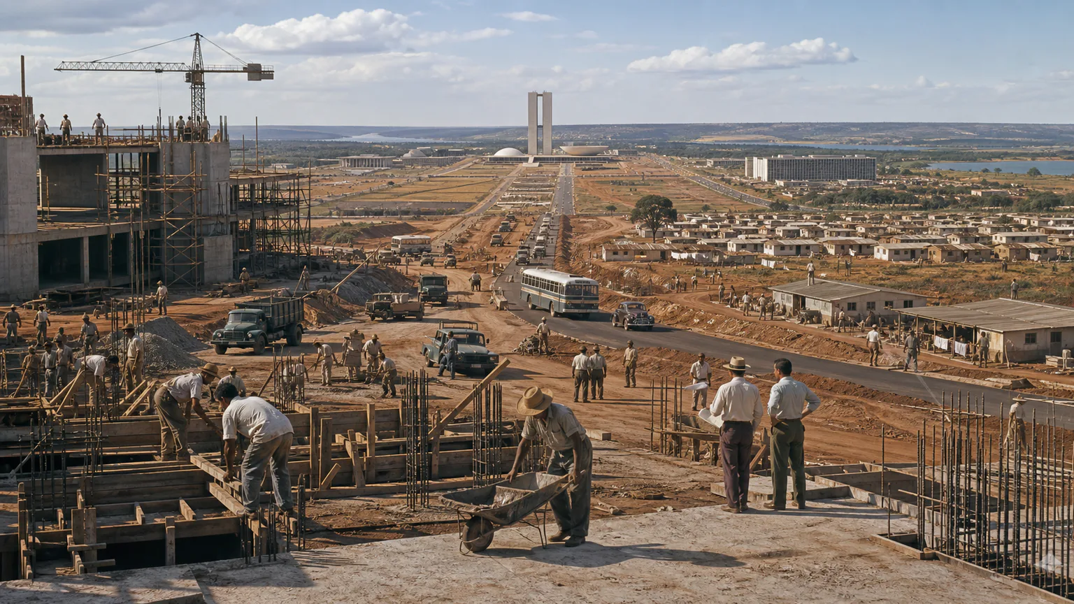 AI-generated evidence-guided visualization related to Brasília, 1956 CE-present.