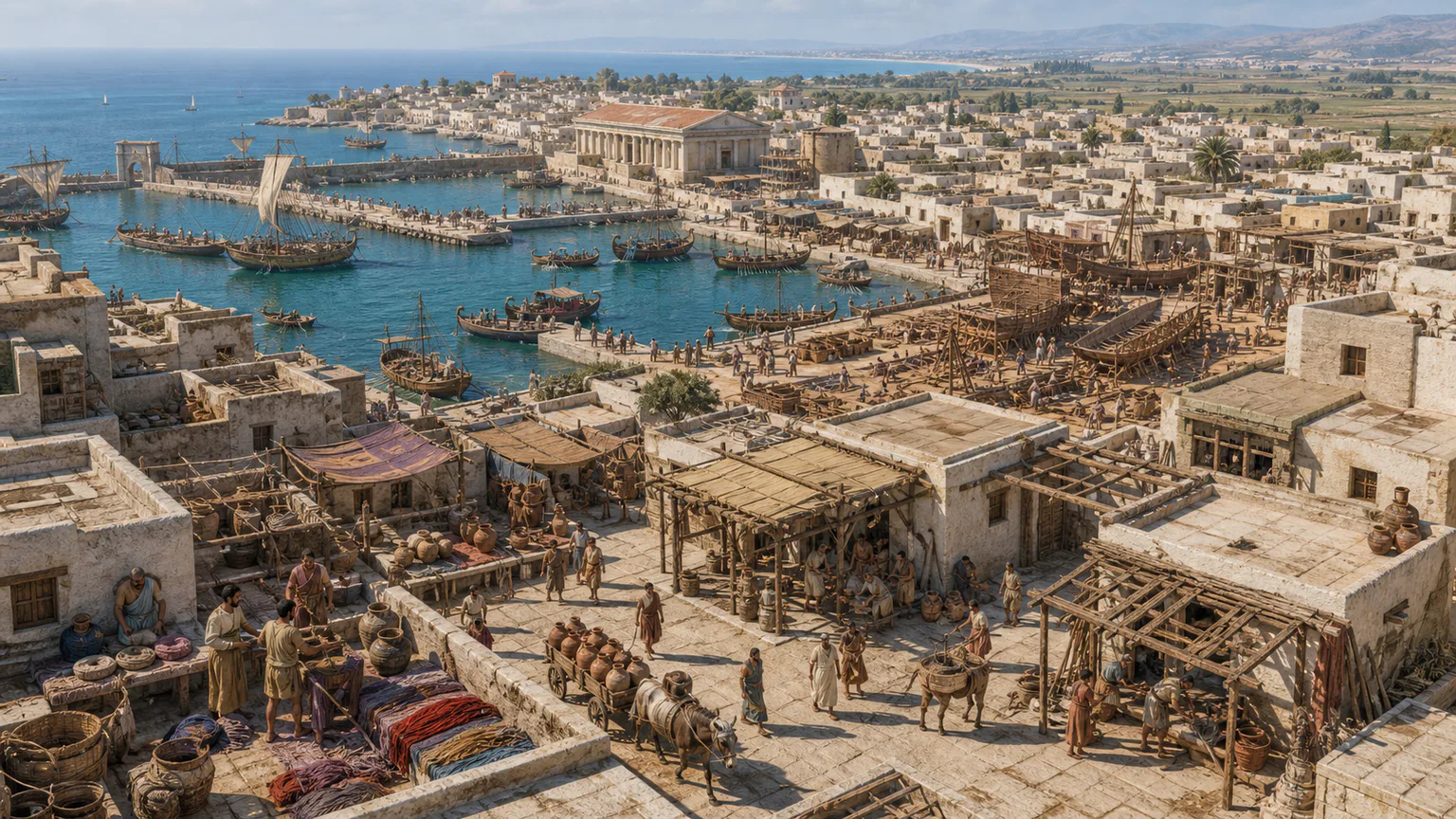 AI-generated evidence-guided visualization related to Carthage, c. 8th century-146 BCE.