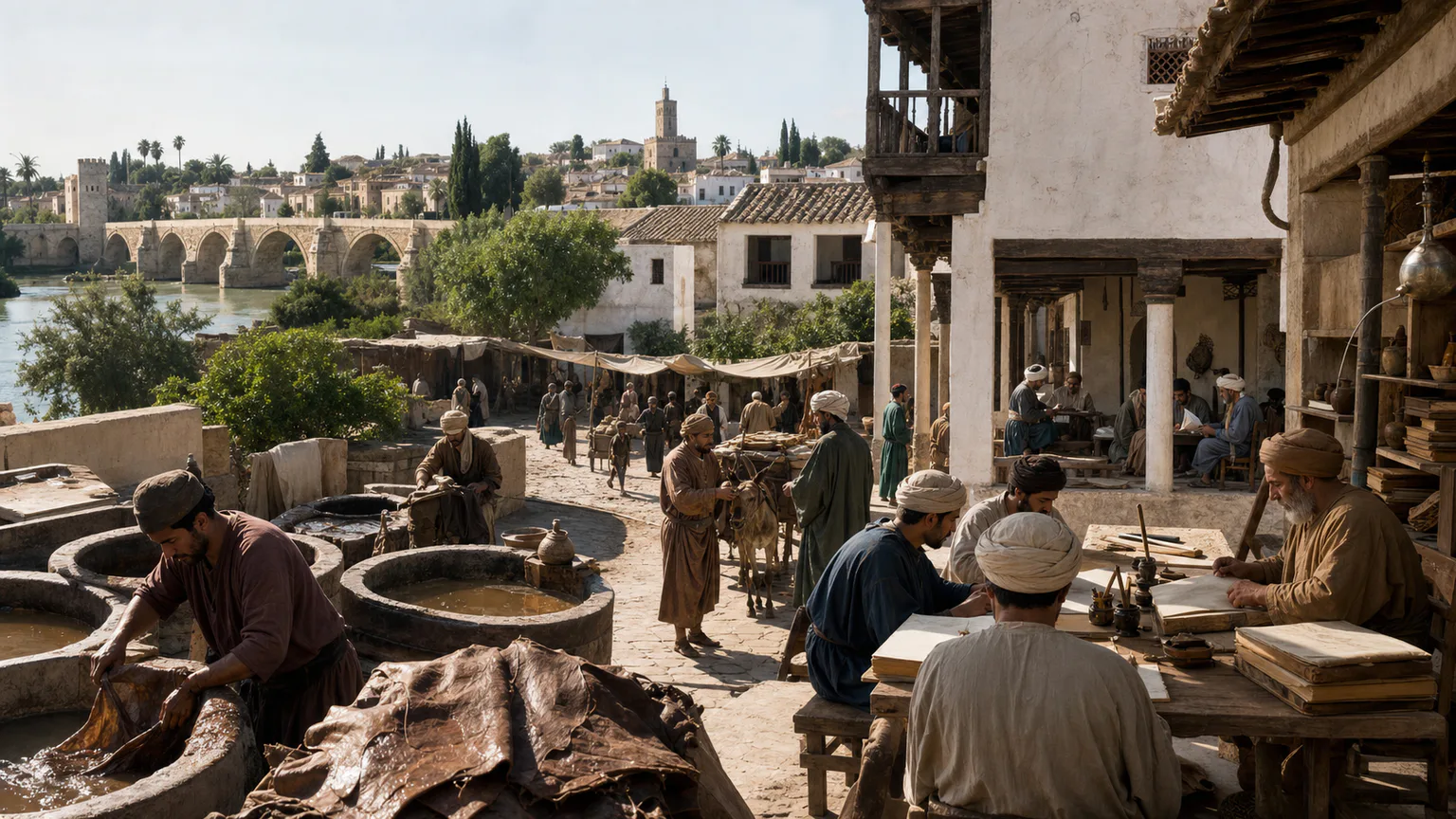 AI-generated evidence-guided visualization related to Córdoba, 756-1236 CE.