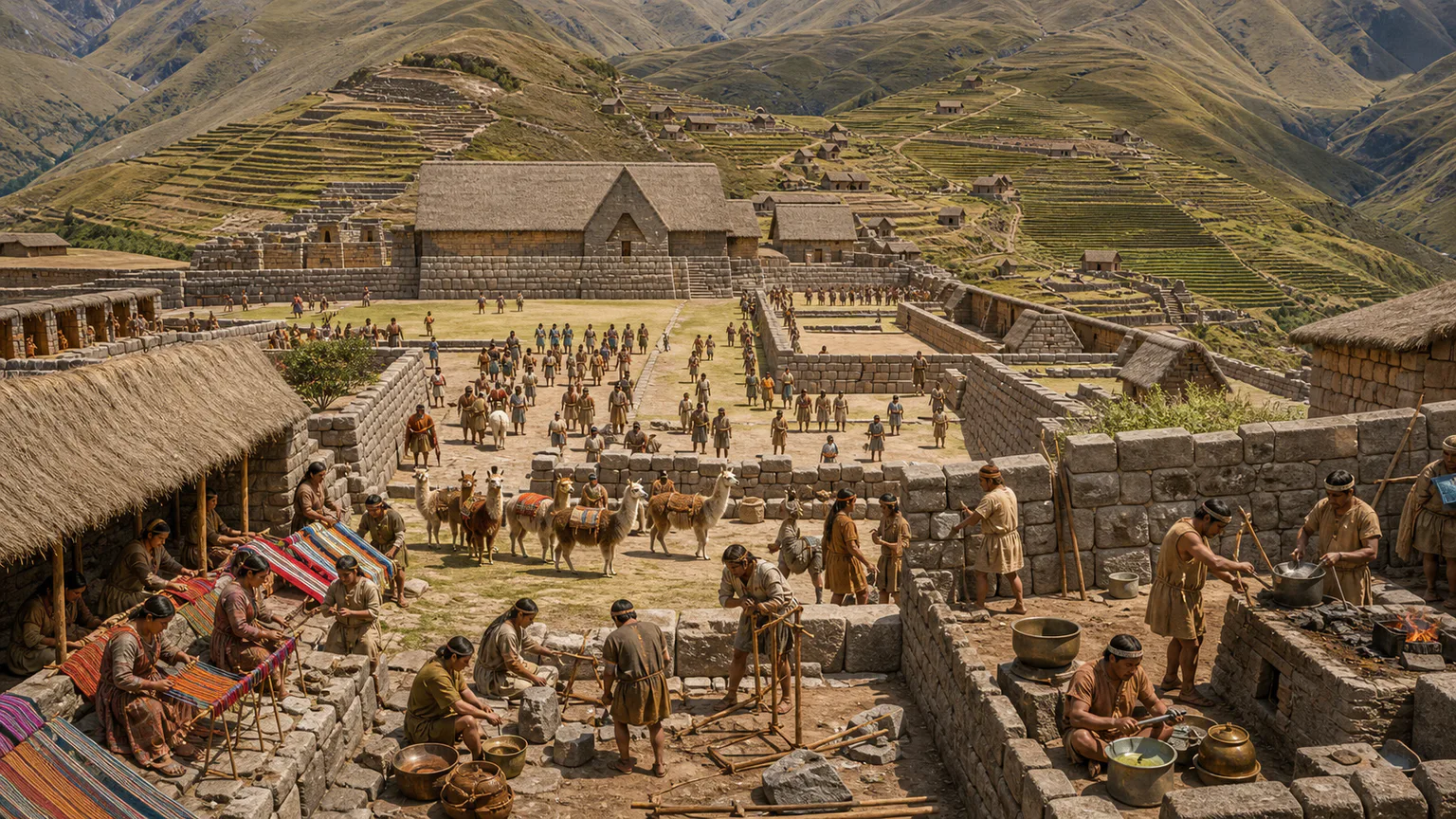 AI-generated evidence-guided visualization related to Cusco, 15th-early 16th centuries CE.
