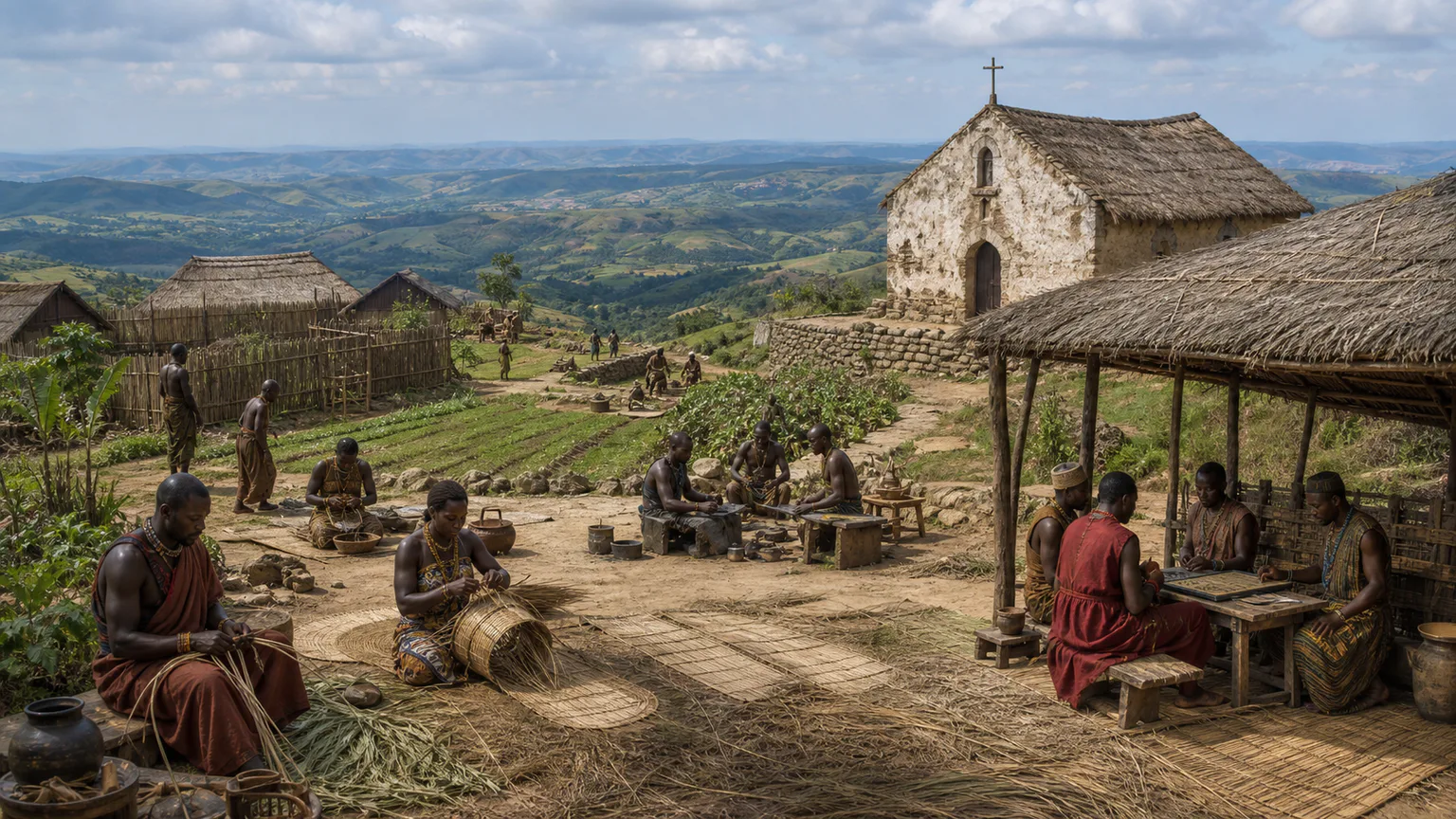 AI-generated evidence-guided visualization related to Mbanza Kongo, c. 14th century-present.