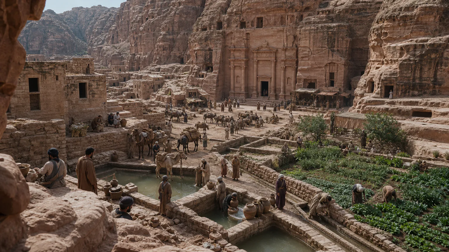 AI-generated evidence-guided visualization related to Petra, c. 3rd century BCE-4th century CE.