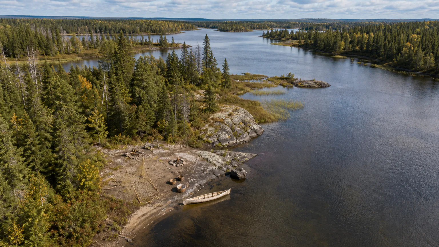 AI-generated evidence-guided visualization related to Pimachiowin Aki, Thousands of years-present.