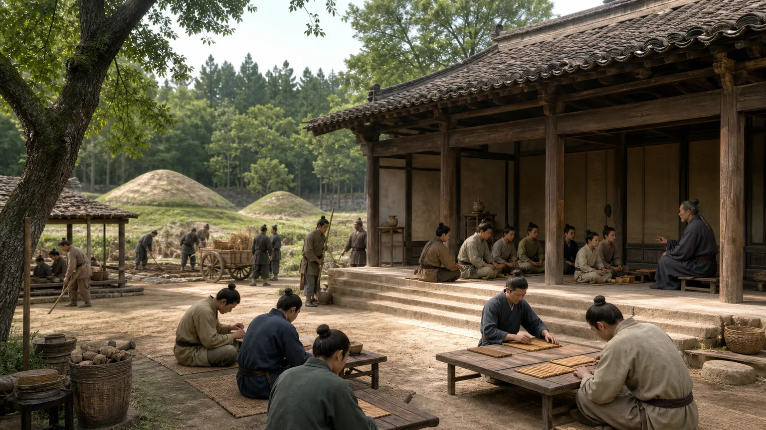 AI-generated evidence-guided visualization related to Qufu, 478 BCE-present.