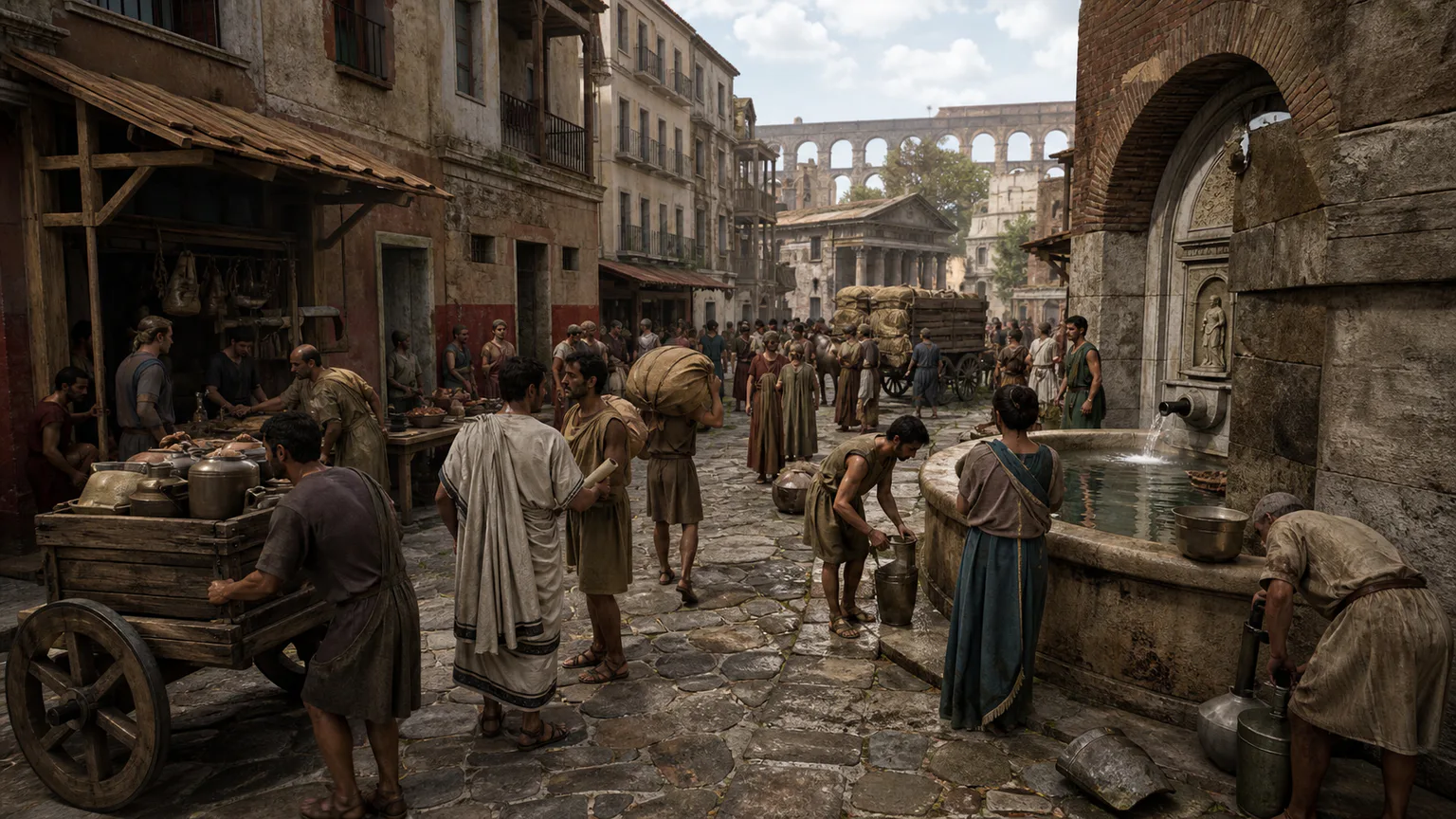 AI-generated evidence-guided visualization related to Rome, 1st century BCE-3rd century CE.