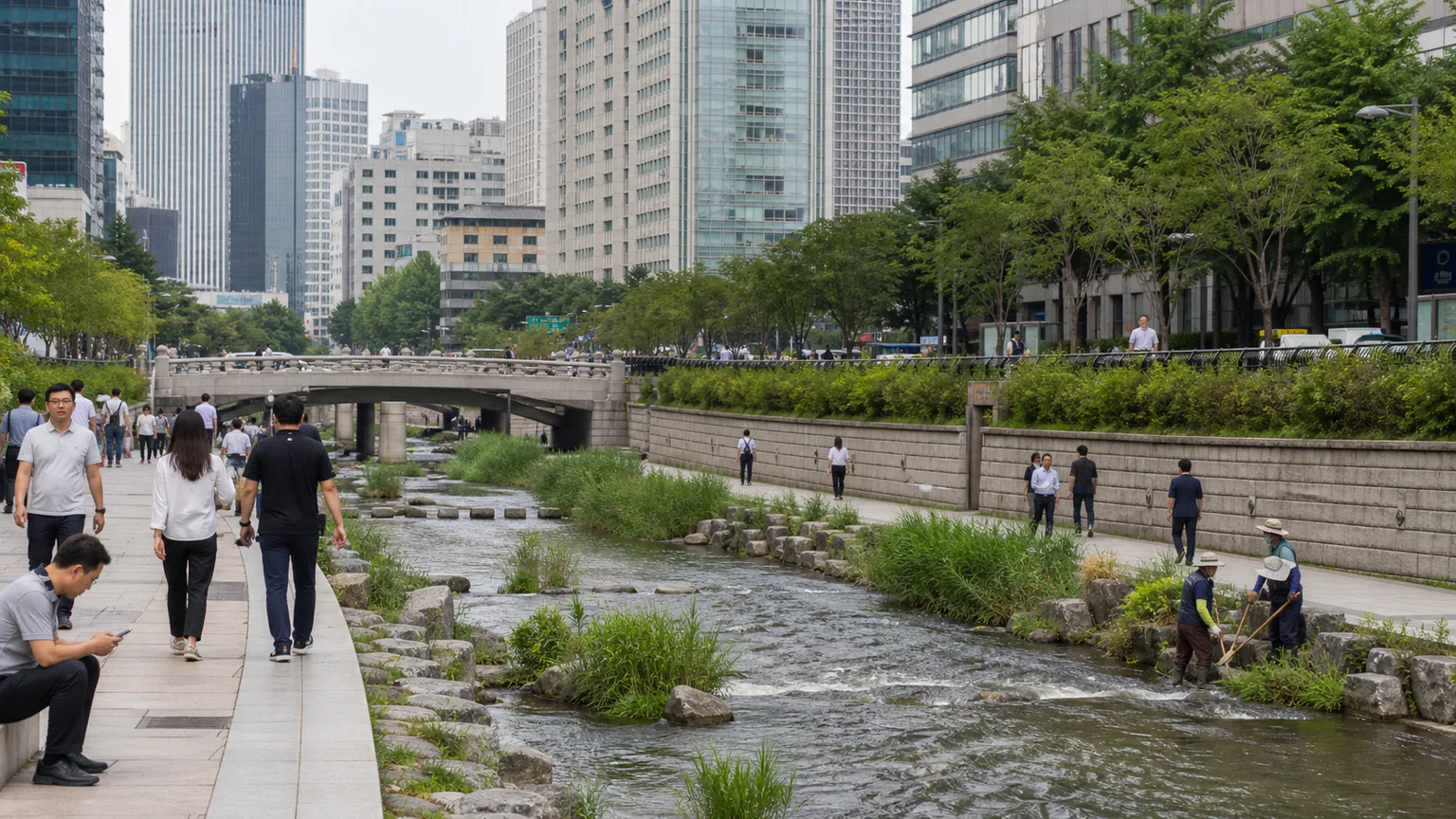 AI-generated evidence-guided visualization related to Seoul, 21st century.