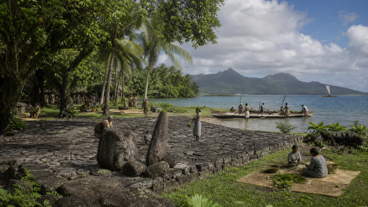 AI-generated evidence-guided visualization related to Taputapuatea, c. 1000-present.