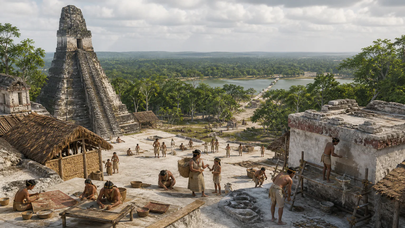AI-generated evidence-guided visualization related to Tikal, c. 250-900 CE.
