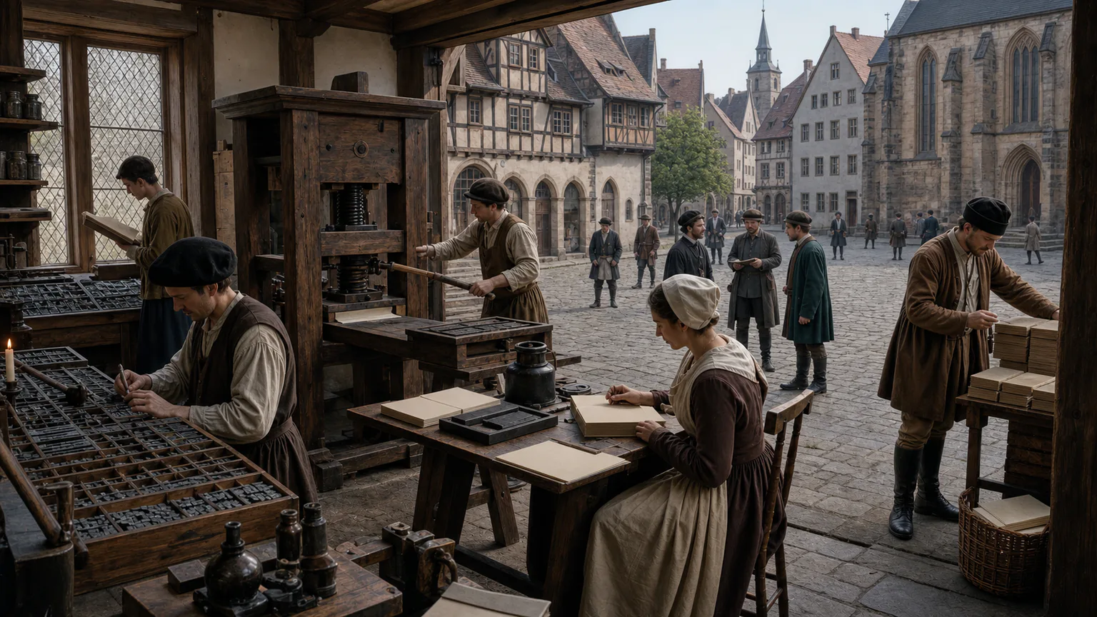 AI-generated evidence-guided visualization related to Wittenberg and the Reformation, 1517-1648 CE.