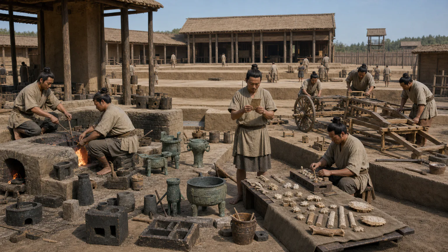 AI-generated evidence-guided visualization related to Yinxu / Anyang, c. 1250-1046 BCE.