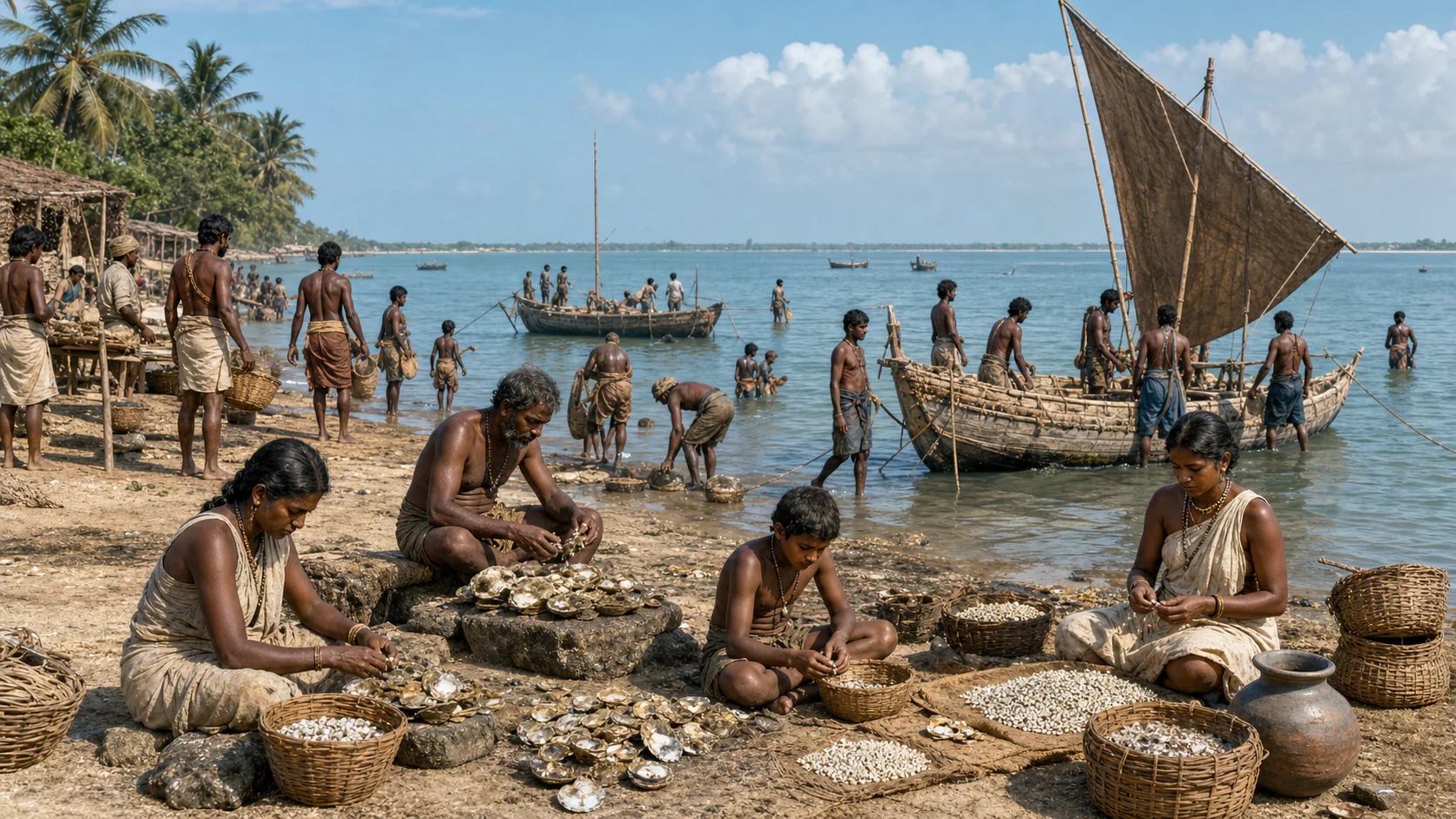 Interpretive reconstruction: Korkai pearl fishery