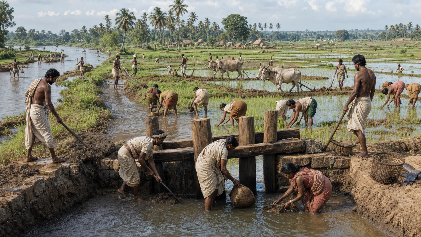 Interpretive reconstruction: Wet-rice landscape