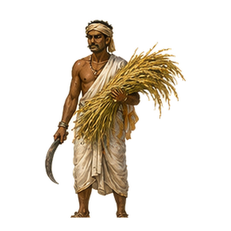 Paddy farmer illustration